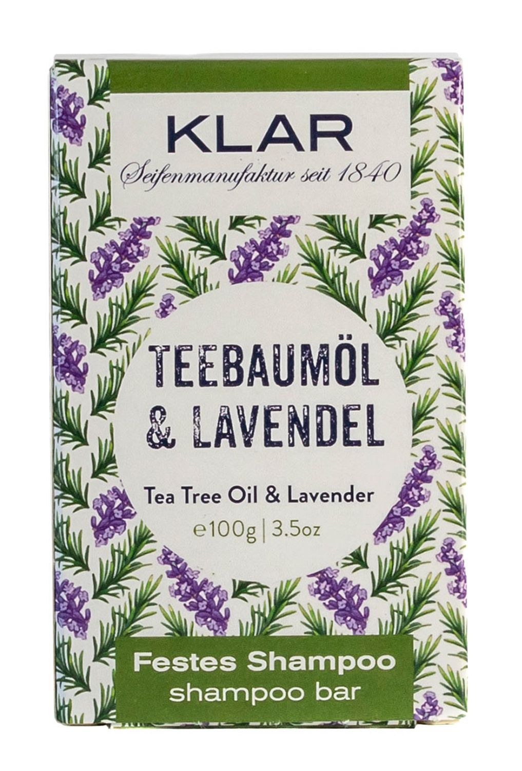 Festes Shampoo Teebaumöl/Lavendel